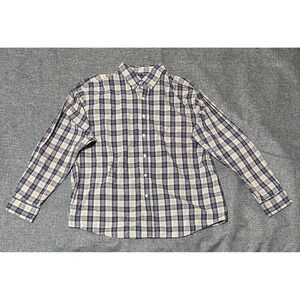 Basic Editions Men's L Plaid Long Sleeve Shirt